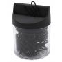 Spinacze Tres w pojemniku magnetycznym Czarne/Srebrne 28mm, 100szt - 2